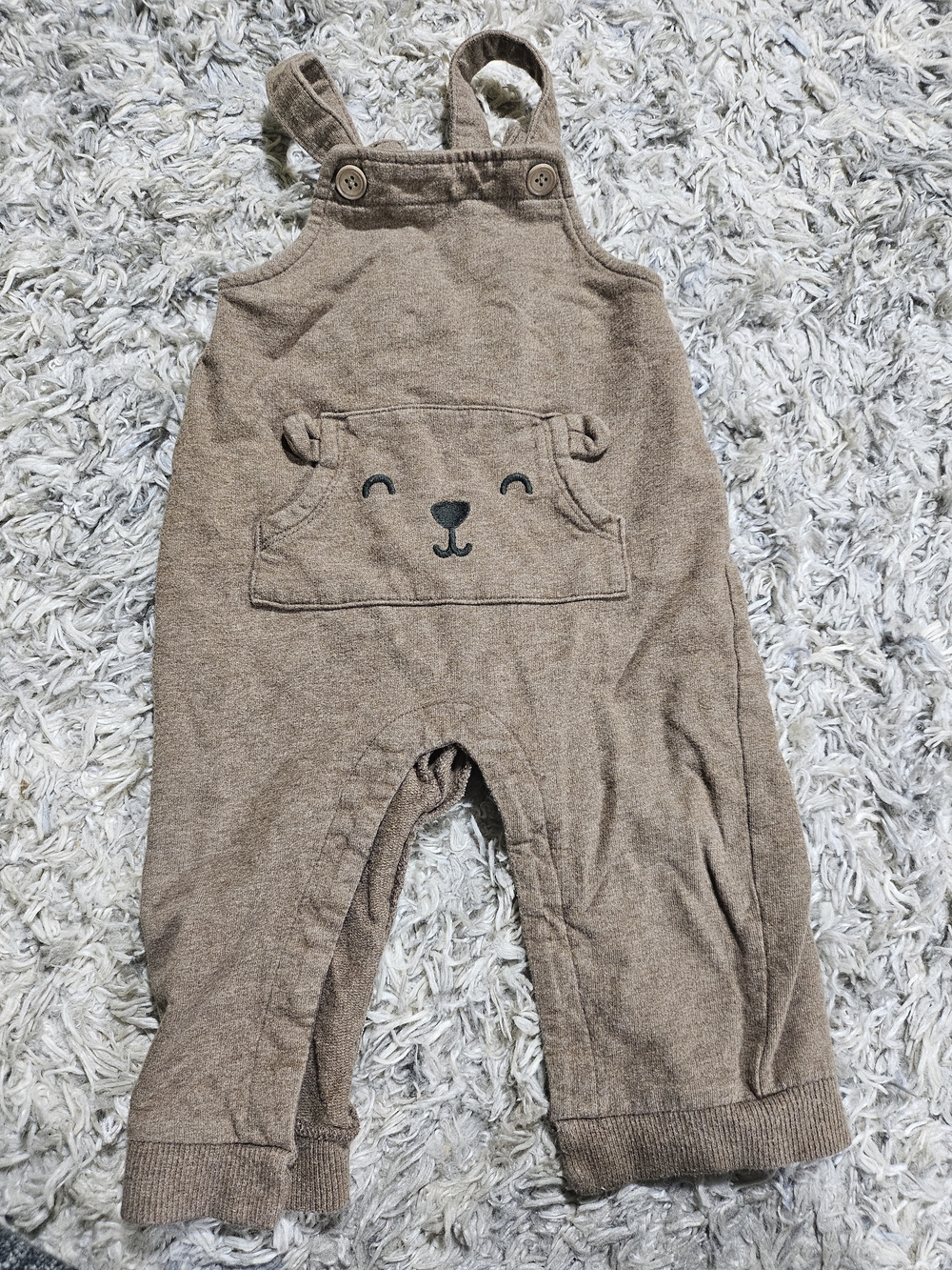 Carter's Brown Bear Face Overalls